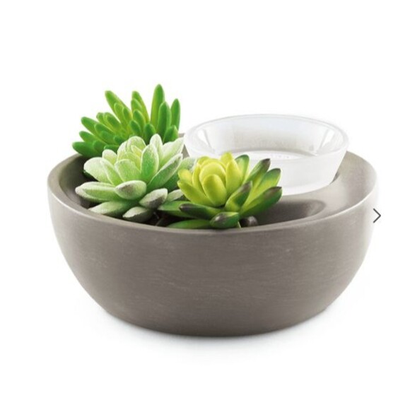Scentsy Little Garden Element Wax Warmer-Customizable-Faux Succulents-In Box - Picture 1 of 12